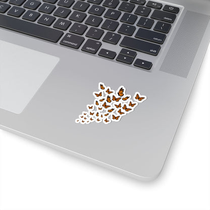 Kiss-Cut Vinyl Decals - Group of monarch butterfly Printify