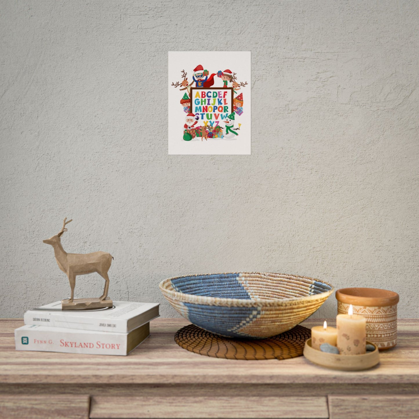 Rolled Posters - Christmas alphabet with super kiddo - [[{"value":"Wonderwear Kid"}]]