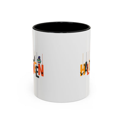 Accent Coffee Mug - Holloween hanging letters Printify