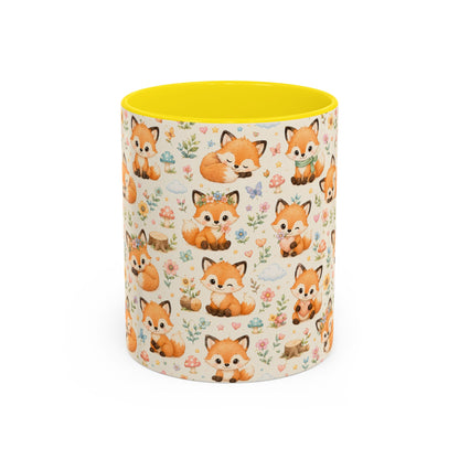 Accent Coffee Mug  (11/15 oz) - Baby foxes