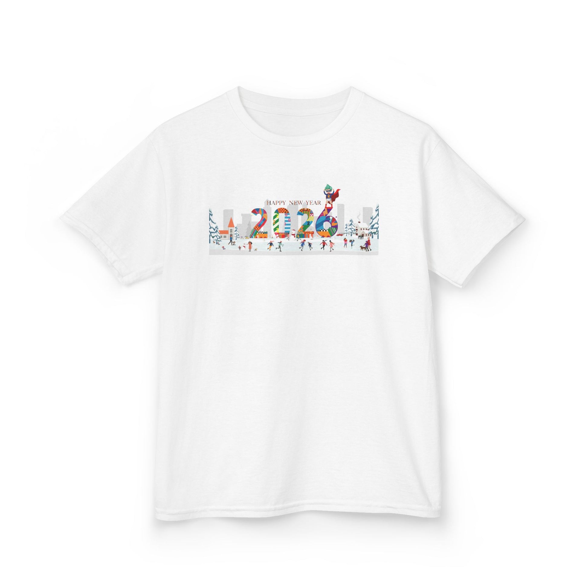 Kids Heavy Cotton™ Tee - Happy 2026 - [[{"value":"Wonderwear Kid"}]]