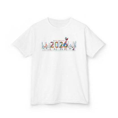 Kids Heavy Cotton™ Tee - Happy 2026 - [[{"value":"Wonderwear Kid"}]]