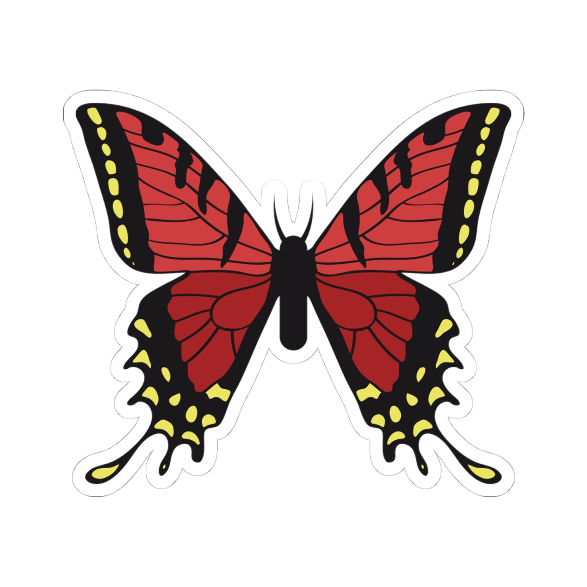 Kiss-Cut Stickers - Red butterfly