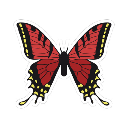 Kiss-Cut Stickers - Red Butterfly Printify