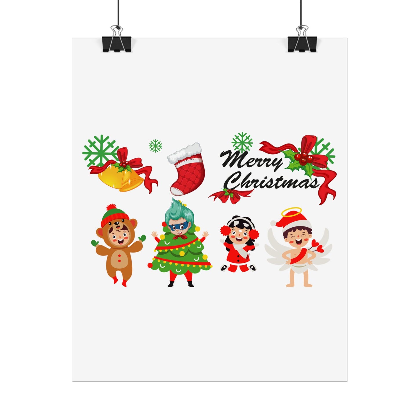 Rolled Posters - Merry christmas from super kid - [[{"value":"Wonderwear Kid"}]]