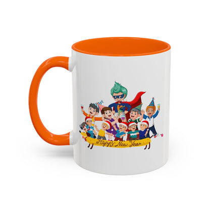 Accent Coffee Mug - Happy new year with friends - [[{"value":"Wonderwear Kid"}]]