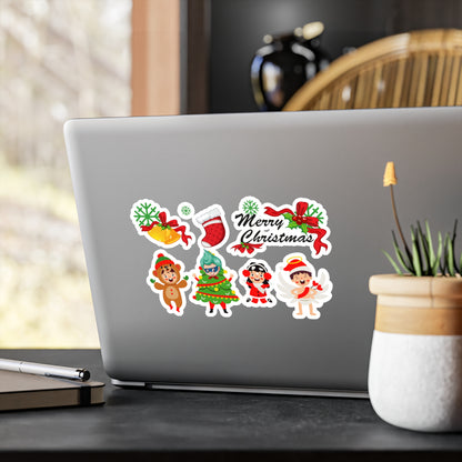 Christmas Kiss-Cut Vinyl Decals – Merry christmas from super kid - [[{"value":"Wonderwear Kid"}]]