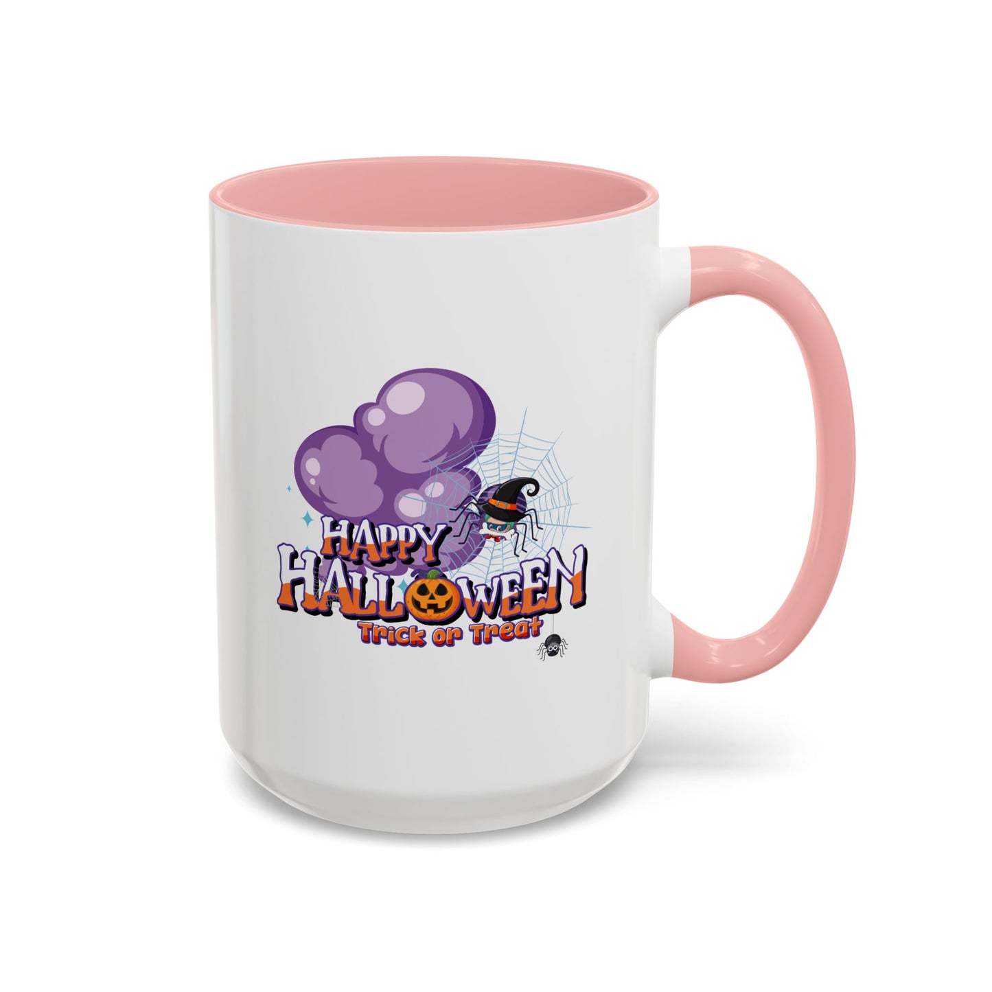 Accent Coffee Mug - Happy holloween - spider kiddo