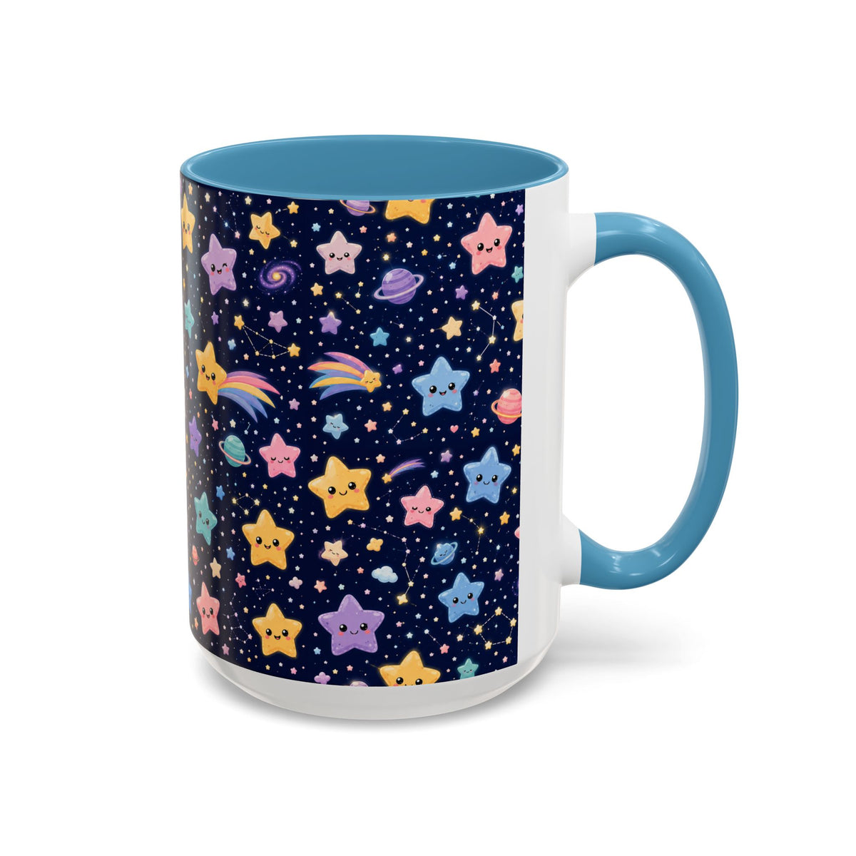 Accent Coffee Mug  (11/15 oz) - Kawaii Pastel Cosmic Night