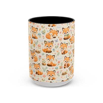 Accent Coffee Mug  (11/15 oz) - Baby foxes