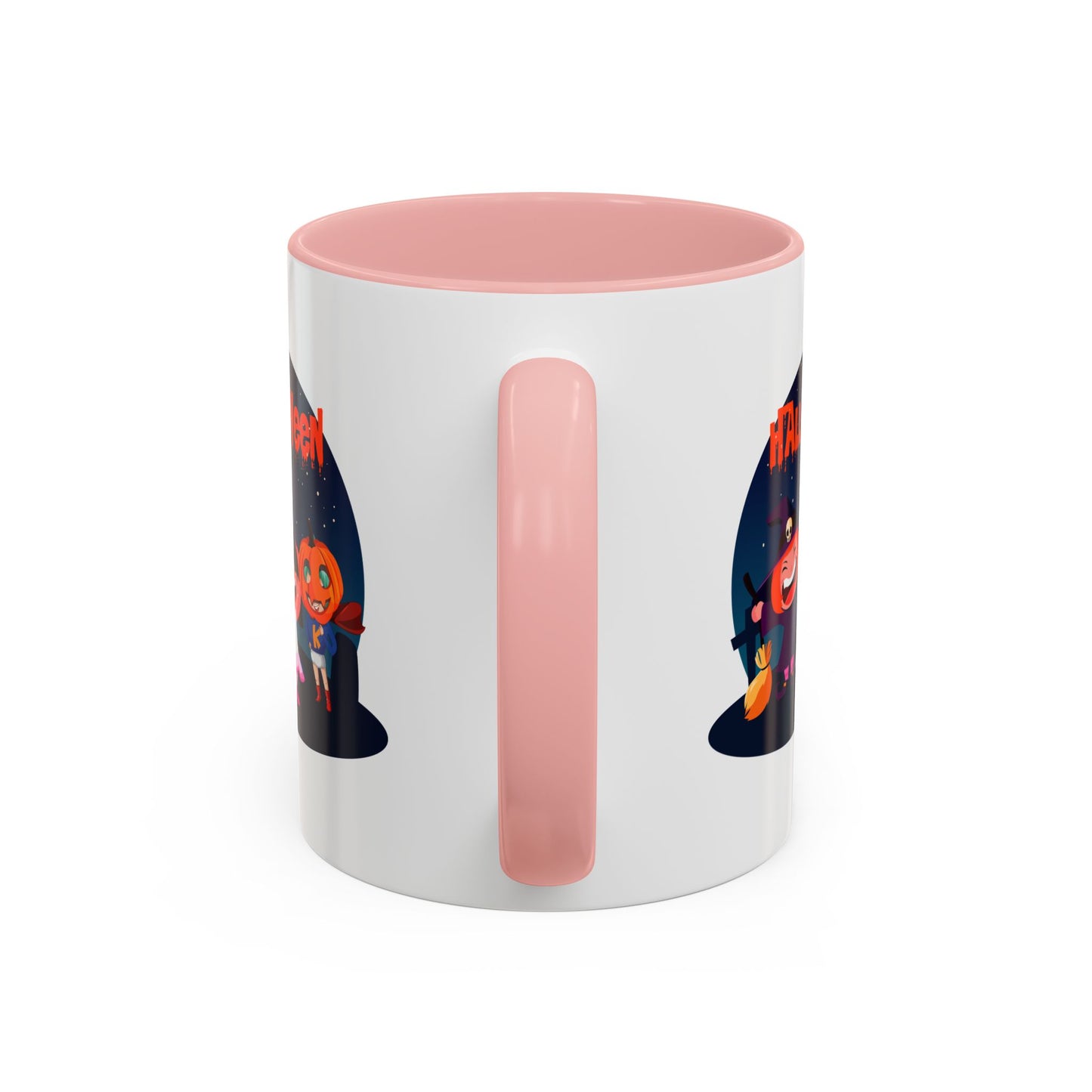 Accent Coffee Mug - Super kiddo wearing pumpkin