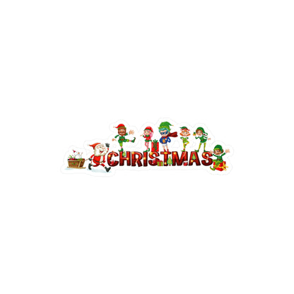 Christmas Kiss-Cut Vinyl Decals – Christmas with santa claus and friends - [[{"value":"Wonderwear Kid"}]]