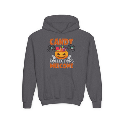 Youth Heavy Blend Hooded Sweatshirt - Candy collectors by super kiddo Printify