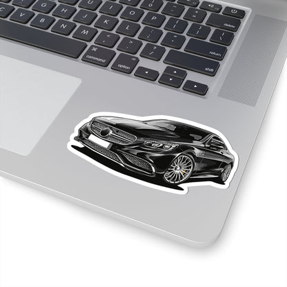 Kiss-Cut Stickers - Black Sports Car Printify
