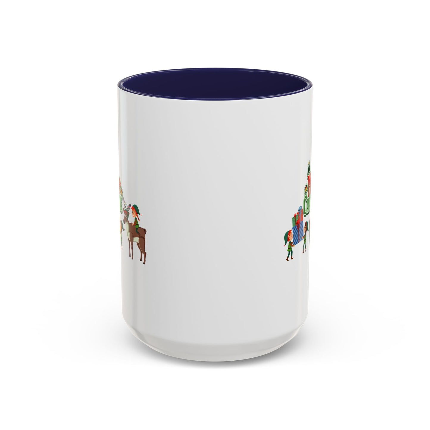 Accent Coffee Mug - Merry christmas and reindeer