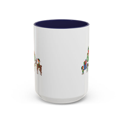 Accent Coffee Mug - Merry christmas and reindeer - [[{"value":"Wonderwear Kid"}]]