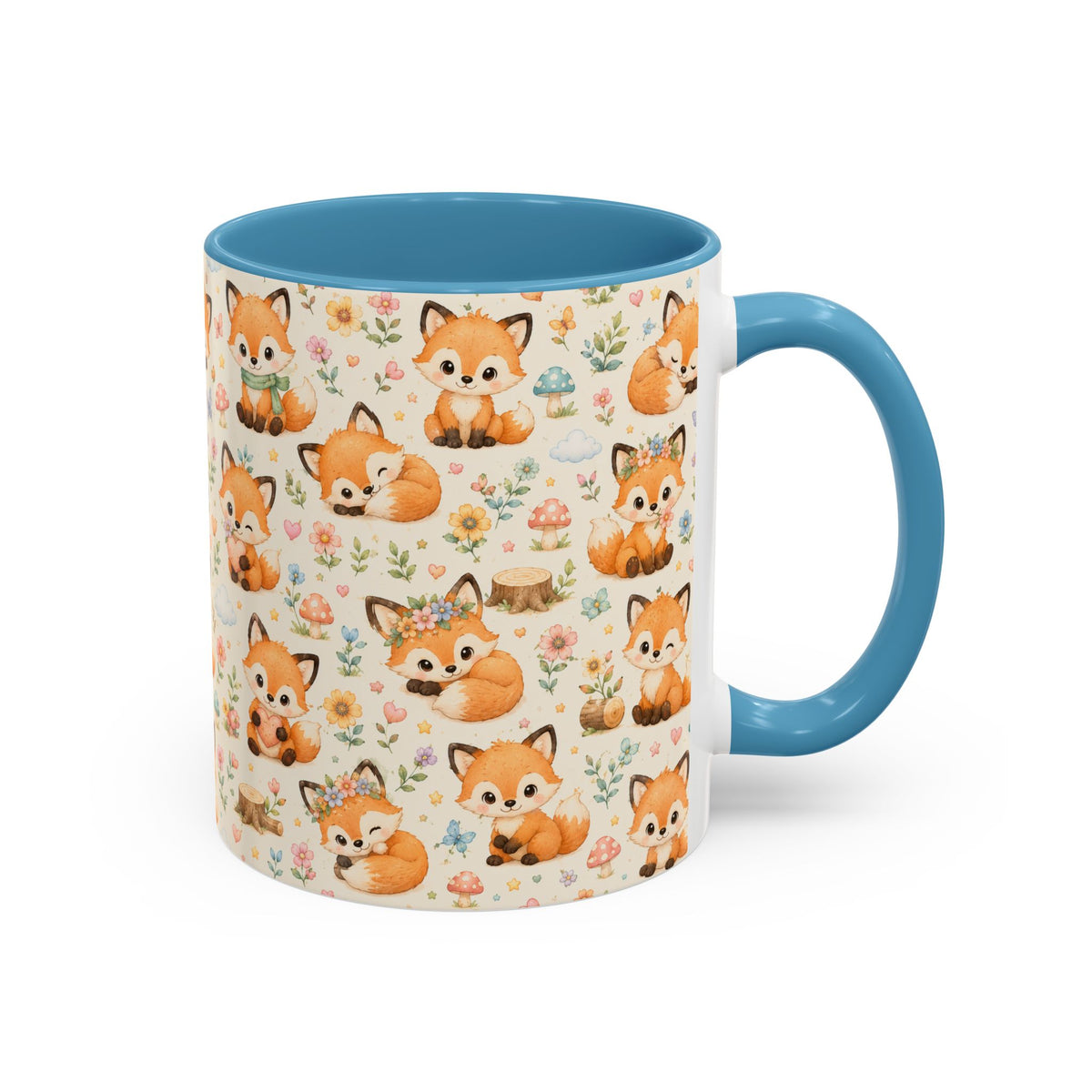 Accent Coffee Mug  (11/15 oz) - Baby foxes