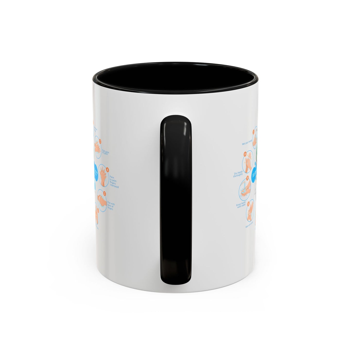 Accent Coffee Mug - Super kiddo hand washing steps