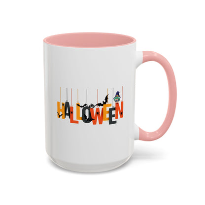 Accent Coffee Mug - Holloween hanging letters Printify