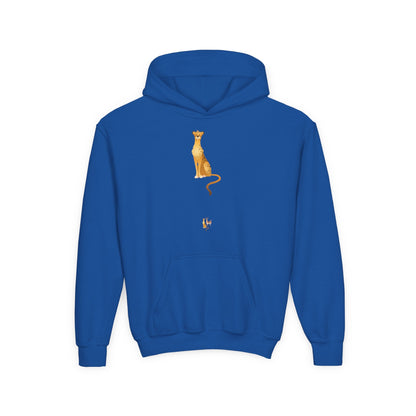 Youth hoodie with bold tiger design Printify