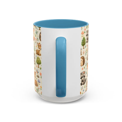 Accent Coffee Mug  (11/15 oz) - Whimsical Woodland Friends