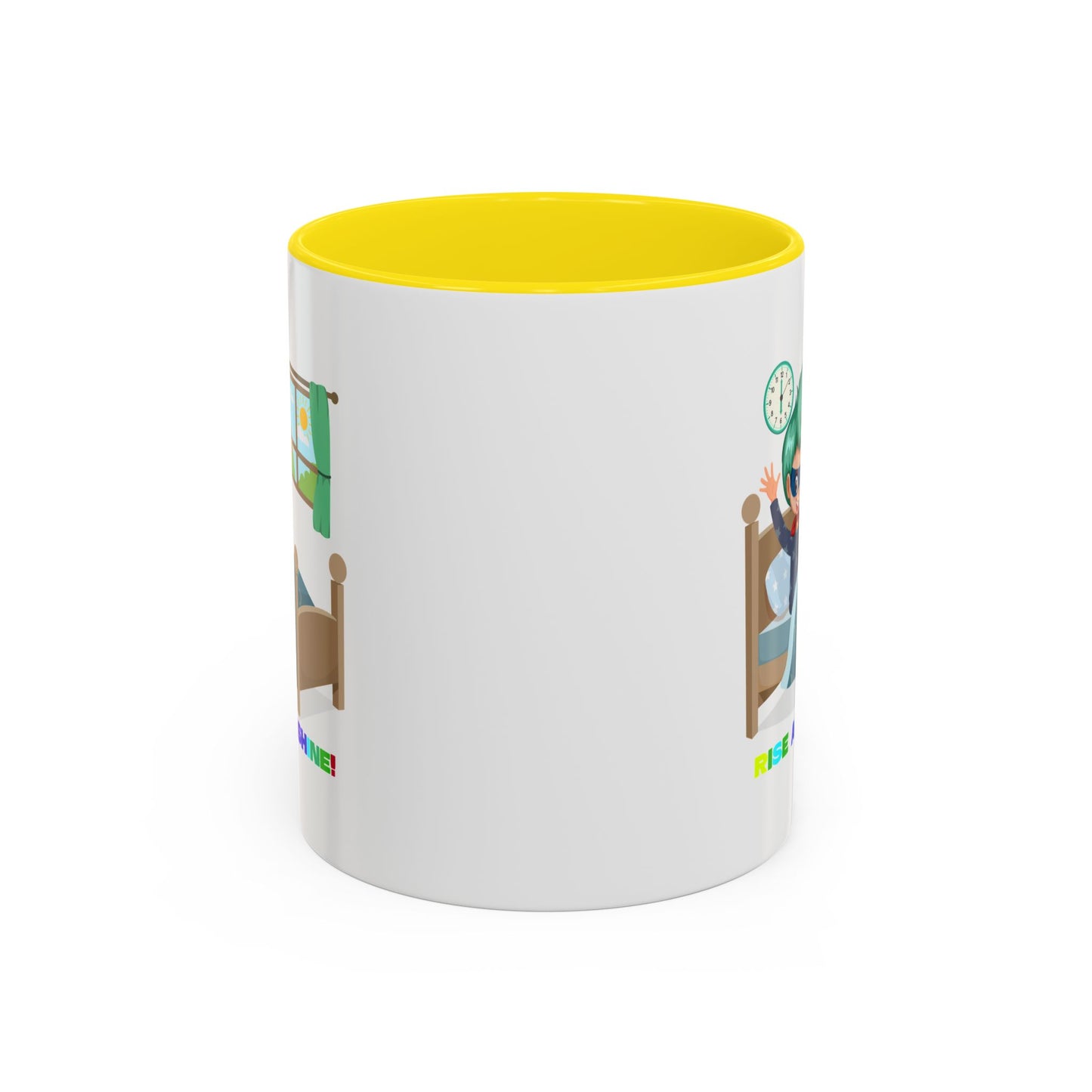 Accent Coffee Mug - Super kiddo teaches us to wake up early