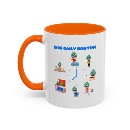 Accent Coffee Mug - Super kiddo daily routine - [[{"value":"Wonderwear Kid"}]]