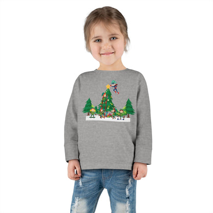 Toddler Long Sleeve Tee - Super kiddo putting the stars - [[{"value":"Wonderwear Kid"}]]