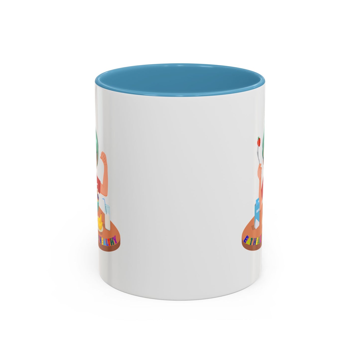 Accent Coffee Mug - super kiddo eating healthy food