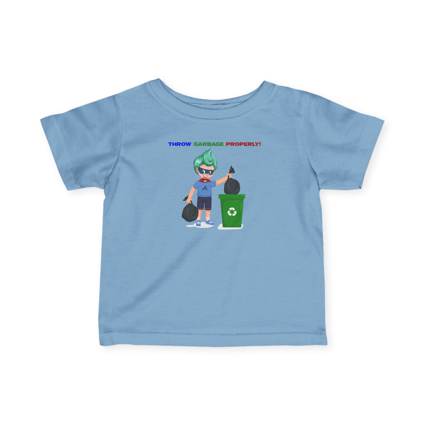 Infant Fine Jersey Tee - Super kiddo taking trash out - [[{"value":"Wonderwear Kid"}]]