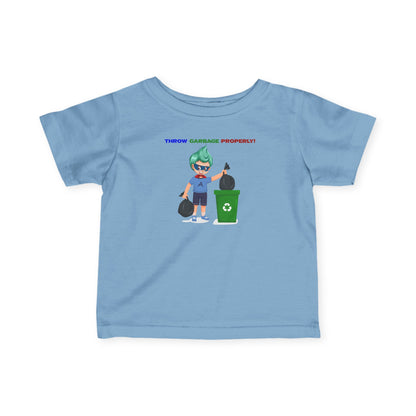 Infant Fine Jersey Tee - Super kiddo taking trash out - [[{"value":"Wonderwear Kid"}]]