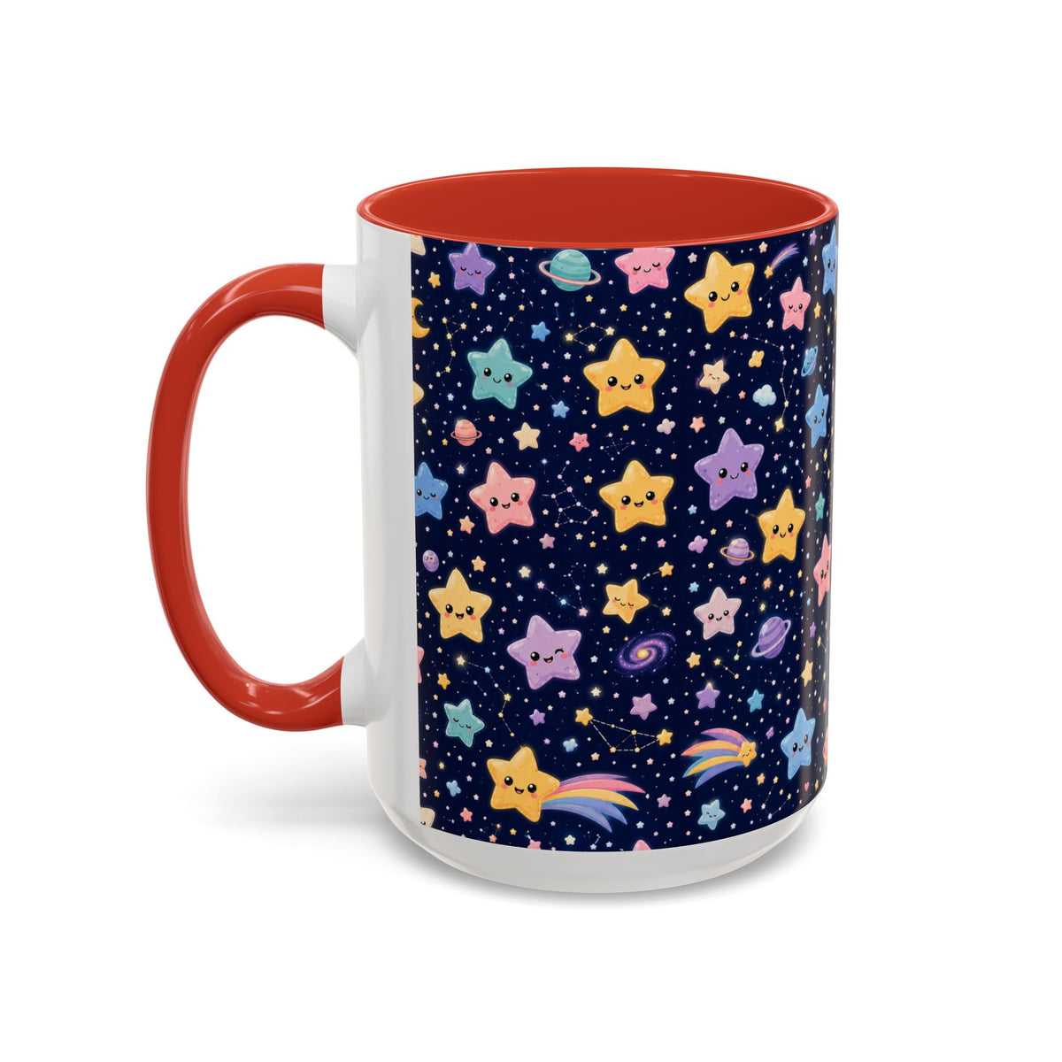 Accent Coffee Mug  (11/15 oz) - Kawaii Pastel Cosmic Night
