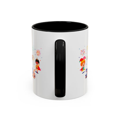 Accent Coffee Mug - Super kiddo and other hero - [[{"value":"Wonderwear Kid"}]]