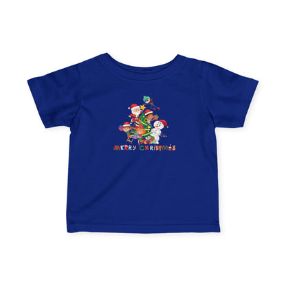 Infant Fine Jersey Tee - Super kiddo making christmas tree with text - [[{"value":"Wonderwear Kid"}]]