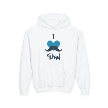 Youth Heavy Blend Hooded Sweatshirt -  I love dad - heart Printify