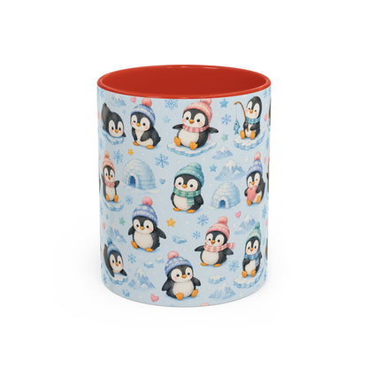 Accent Coffee Mug  (11/15 oz) - Penguin Winter Wonderland