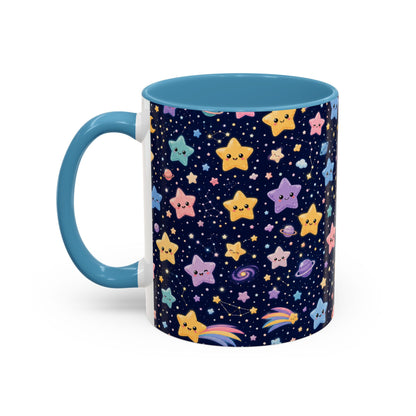 Accent Coffee Mug  (11/15 oz) - Kawaii Pastel Cosmic Night