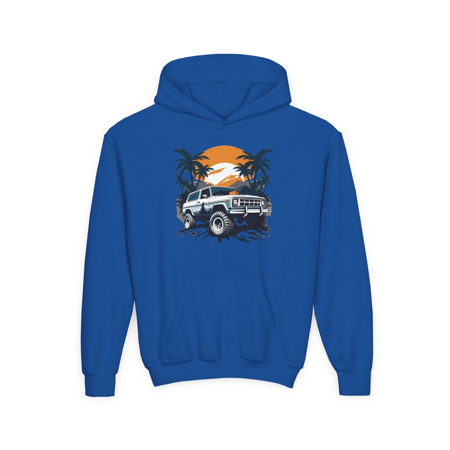 Youth Heavy Blend Hooded Sweatshirt - Off road car