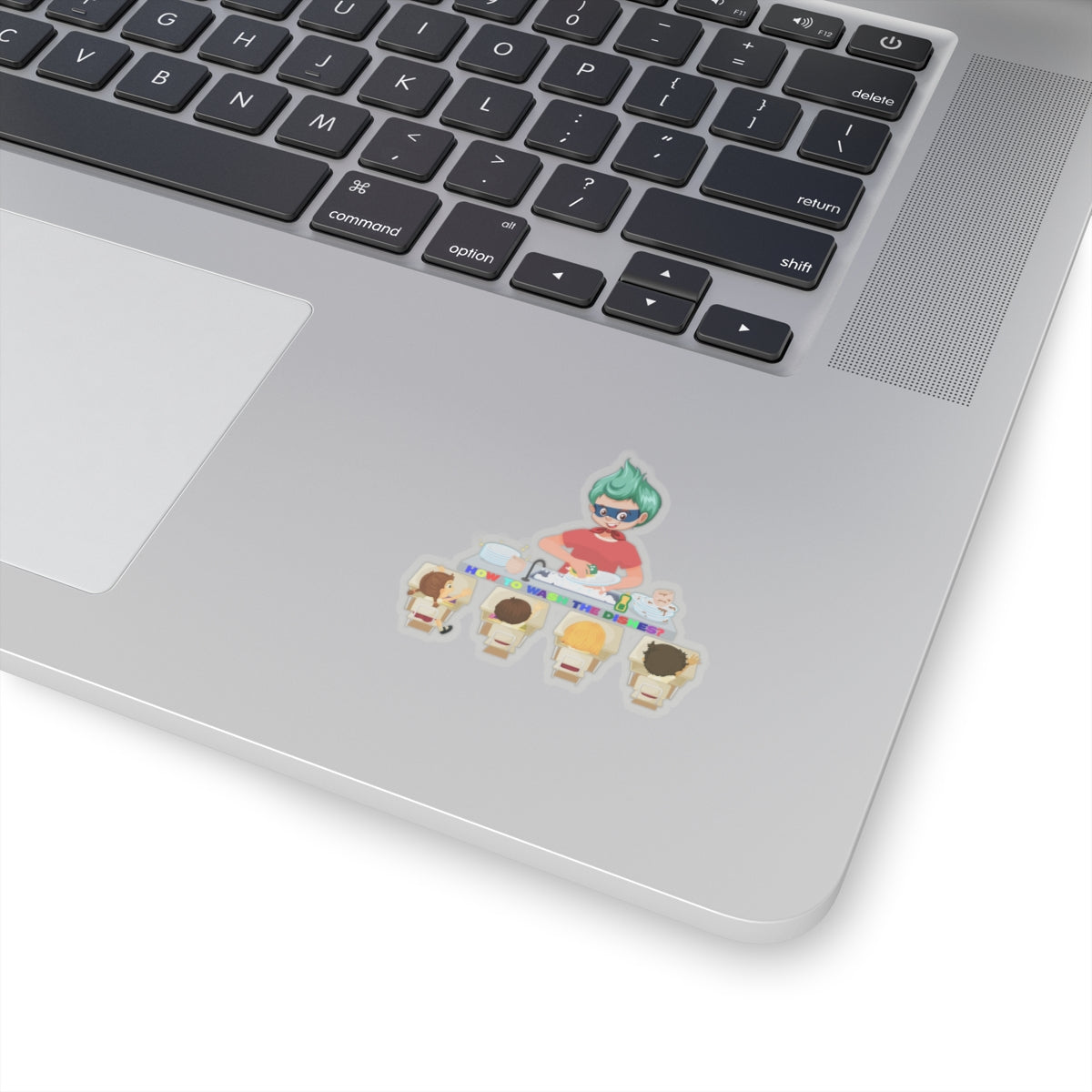 Kiss-Cut Stickers - Little kiddo teaching to wash dishes - [[{"value":"Wonderwear Kid"}]]