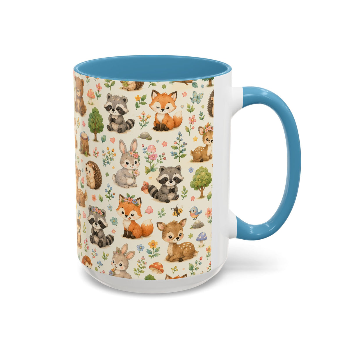 Accent Coffee Mug  (11/15 oz) - Whimsical Woodland Friends