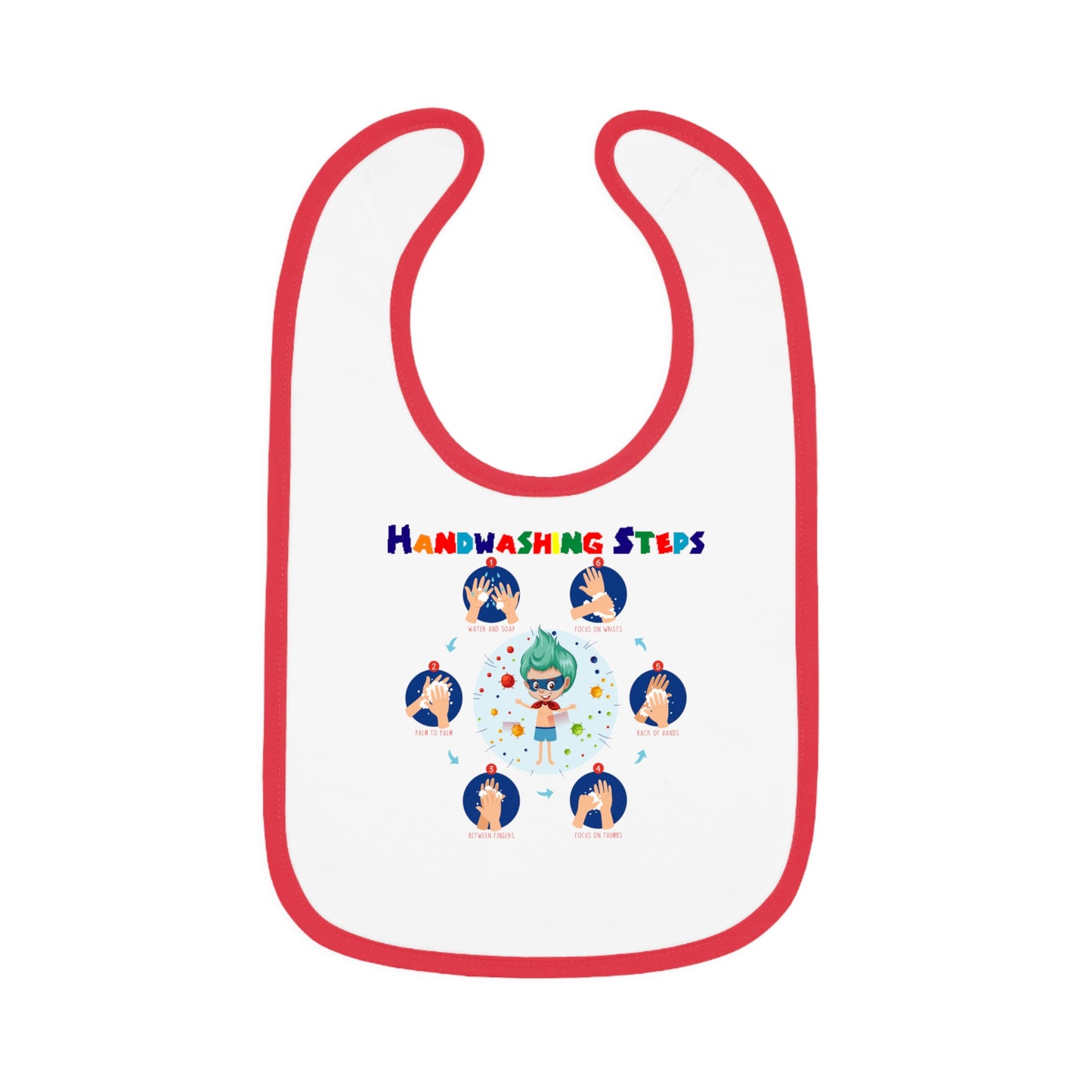 Baby Bib - Super kiddo how to wash hand properly