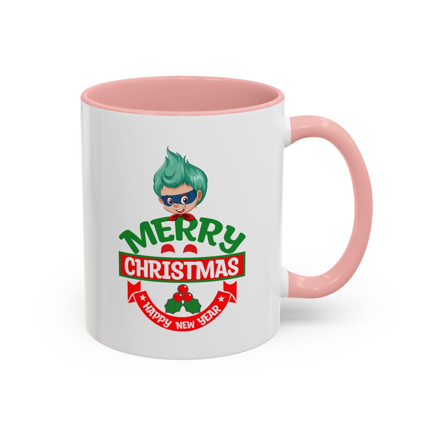 Accent Coffee Mug - Merry chridtmas from super kiddo