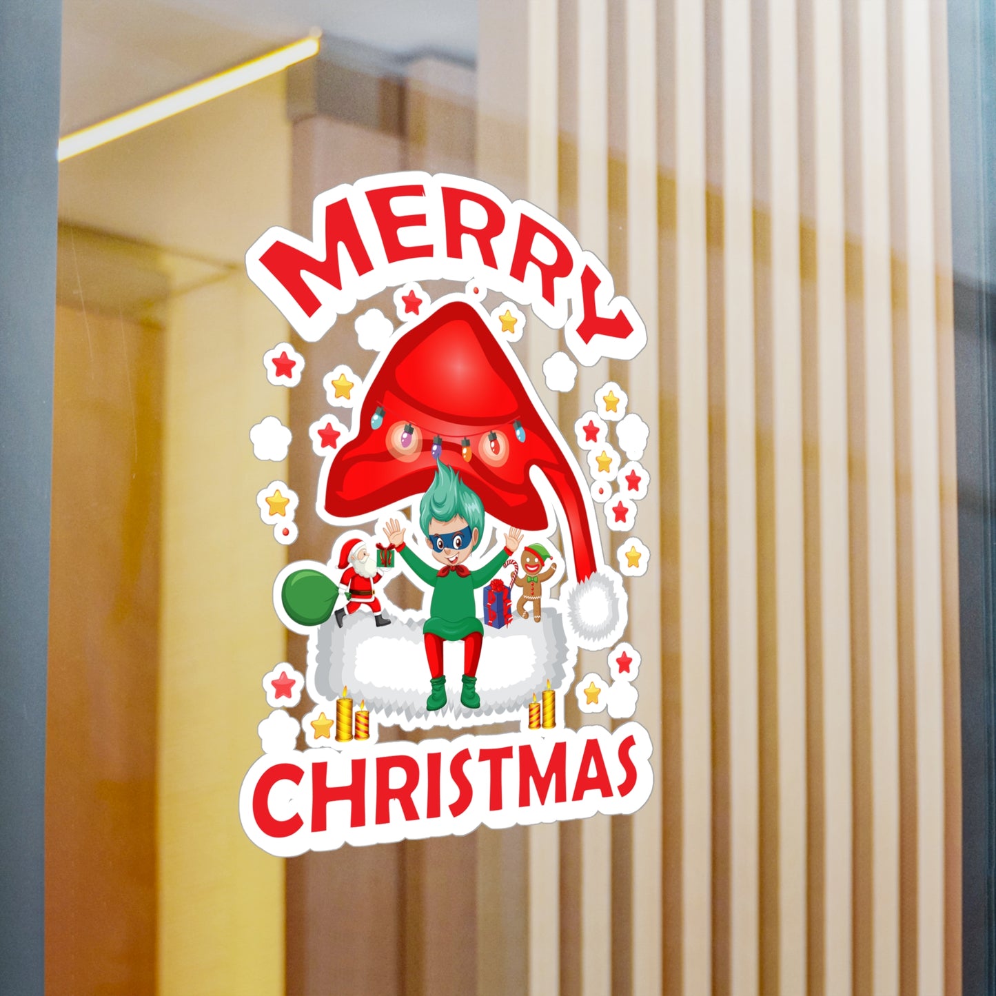 Christmas Kiss-Cut Vinyl Decals – Merry christmas - [[{"value":"Wonderwear Kid"}]]