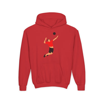 Youth Heavy Blend Hooded Sweatshirt - Volleyball Printify