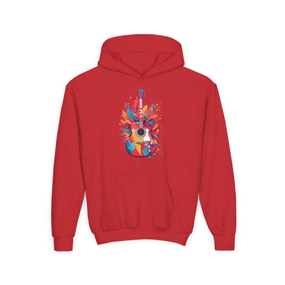 Kids Colorful Guitar Hoodie Printify