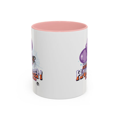 Accent Coffee Mug - Happy holloween - spider kiddo - [[{"value":"Wonderwear Kid"}]]