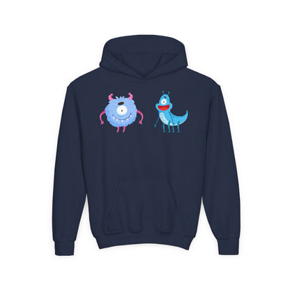Youth Heavy Blend Hooded Sweatshirt -  One eyed monster Printify