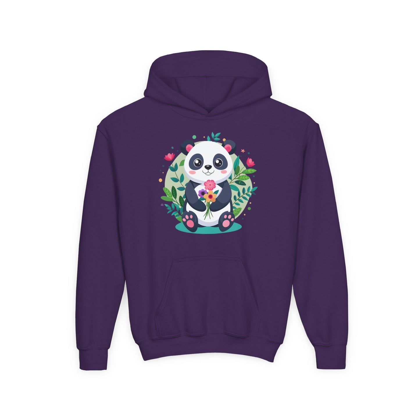 Youth Heavy Blend Hooded Sweatshirt - Adorable panda