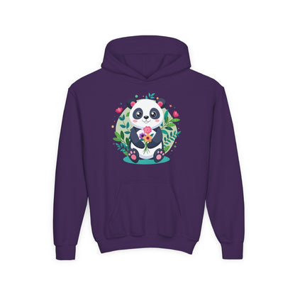 Youth Heavy Blend Hooded Sweatshirt - Adorable panda Printify