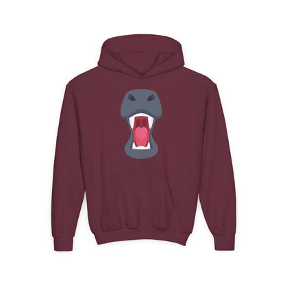 Youth Heavy Blend Hooded Sweatshirt -  Rhinos face Printify